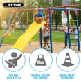 thumbnail image 5 of Lifetime Kid's Monkey Bar Adventure Metal Swing Set with Slide and Trapeze Bar (91022), 5 of 13