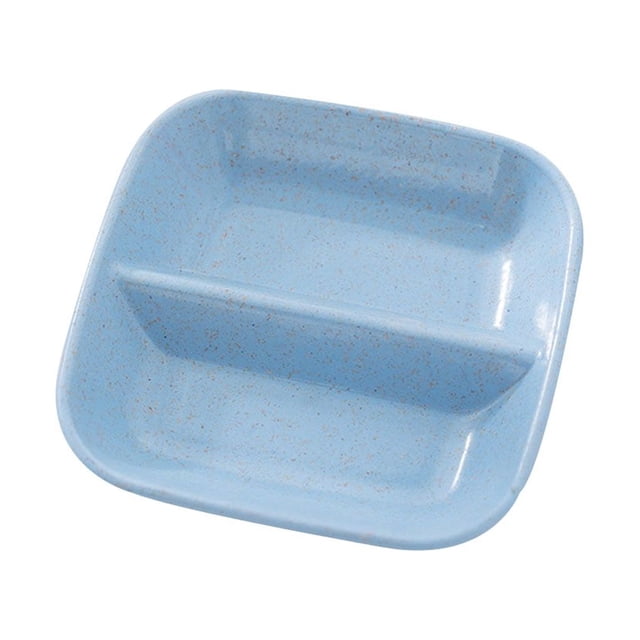 Wheat Straw Square Divided Seasoning Dishes Table dish; table Sauce Container Kitchen Cutlery Snack Plate