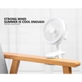 thumbnail image 4 of RFUGUG 2400mAh Rechargeable Clip-On Fan - 3 Speed Settings, Versatile Portable Desk Fan for Treadmill, Shopping Cart, Bedside, Car, and Baby Stroller Use, 4 of 8