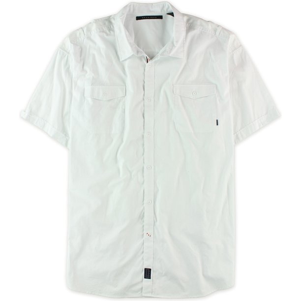 Sean John - Camisa con botones para hombre, color blanco, 5XLT