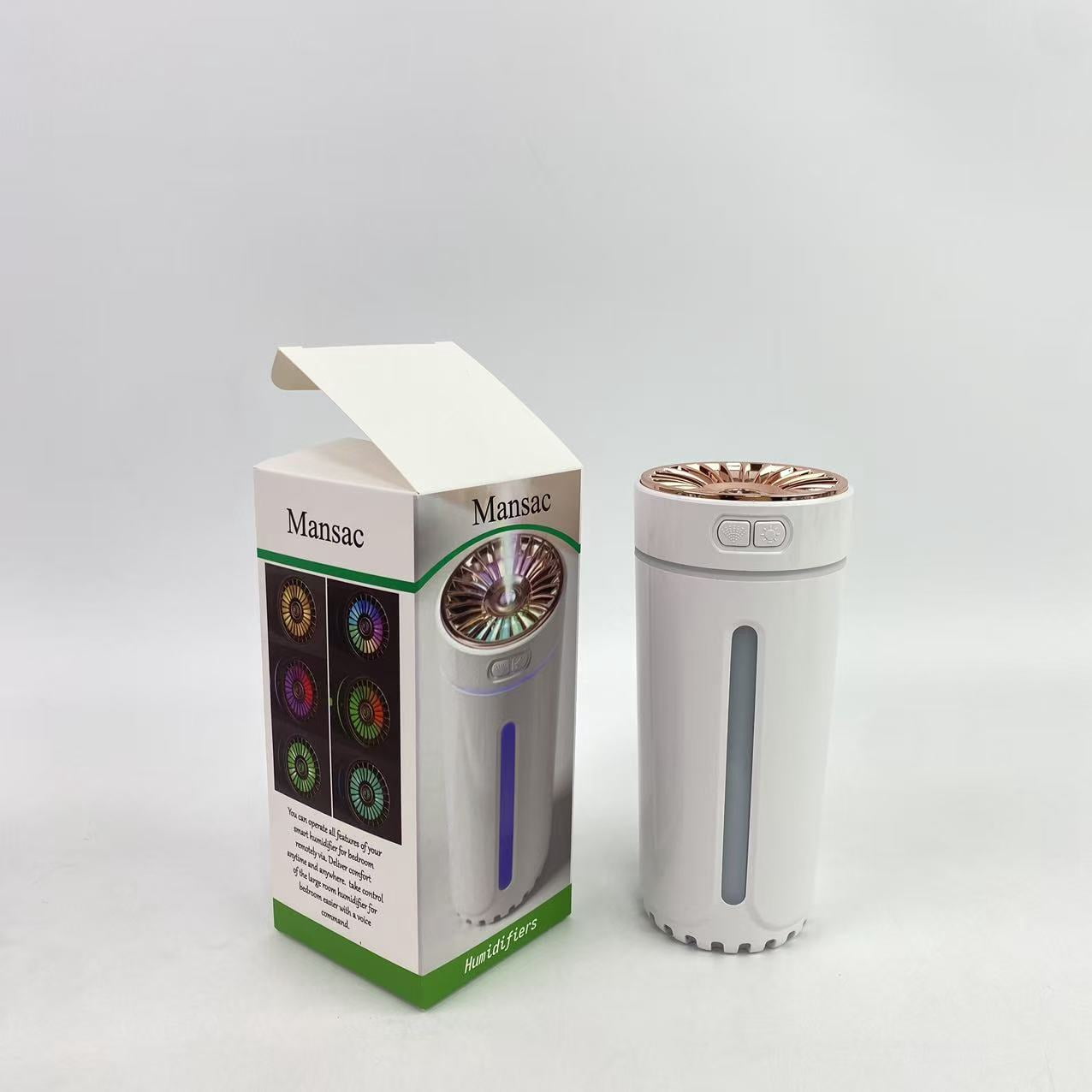 Mansac Humidifiers,Smart Humidifiers for Large Room Bedroom, 3 Speed Humidistat, Timer, White