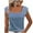 Light Blue, variant on Womens Summer Tops Womens Western Clothing Loose Ladies Blouses Dressy Casual Trendy Cute T Shirts Womens Summer Fashion Short Sleeve Tops