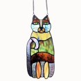 thumbnail image 1 of Cat Stained Glass Window Panel Hanging Suncatcher Home Decoration Gift for Cat Lover, 1 of 7