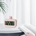 thumbnail image 1 of Reloj despertador Digital, reloj electrónico con repetición y temperatura, reloj de mesa, reloj pequeño de escritorio para niños, cocina de escritorio Cabeza de cerdo pequeña Macarena Reloj despertador digital, 1 of 8