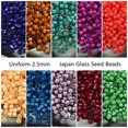 thumbnail image 2 of Cuentas de vidrio japonesas de 2,5 mm, 1000 unidades, espaciadoras redondas de colores para hacer joyas, accesorios de bordado francés DIY, 2 of 5