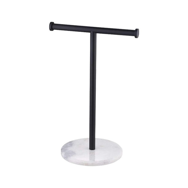 Toallero de papel de acero inoxidable para debajo del gabinete, soporte para barra de toalla Negro