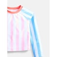 thumbnail image 2 of Wonder Nation Baby and Toddler Girls Rash Guard Set, 2 Piece, Sizes 12M-5T, 2 of 3