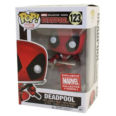 Funko POP! Marvel Collector Corps Vinyl Bobble-Head Figure - DEADPOOL (Leaping) #123 *Exclusive*