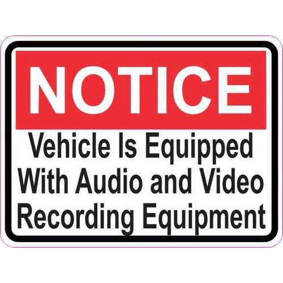 3inx2.25in Notice Audio and Video Recording Magnet Sign