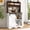 White&brown-55.1" H, variant on Chvans 31.5" Farmhouse Coffee Bar Cabinet with Storage, Aquarium Stand Fish Tank Table, Grey Accent Cabinets for Living Room, Entryway, White