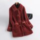 thumbnail image 3 of Abrigos de lana 100% AYUNSUE para mujer, chaqueta elegante de esquileo de ovejas para otoño e invierno de 2024, abrigo de piel informal de un solo pecho, nuevas chaquetas, 3 of 5