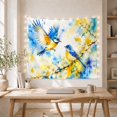 thumbnail image 5 of Floral Garden Birds with Interacting Flowering Branches Upper, Mystical Fantasy for Space Lovers, Galaxy Room Decor, Mother'S Day Gift, Tapestry Wall Hanging for Bedroom and Dorm, 5 of 7