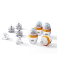 thumbnail image 2 of Imitation Breast Feeding Milk Bottle Baby Bottle with Extra Nipples 5oz 4 pecks, 2 of 11