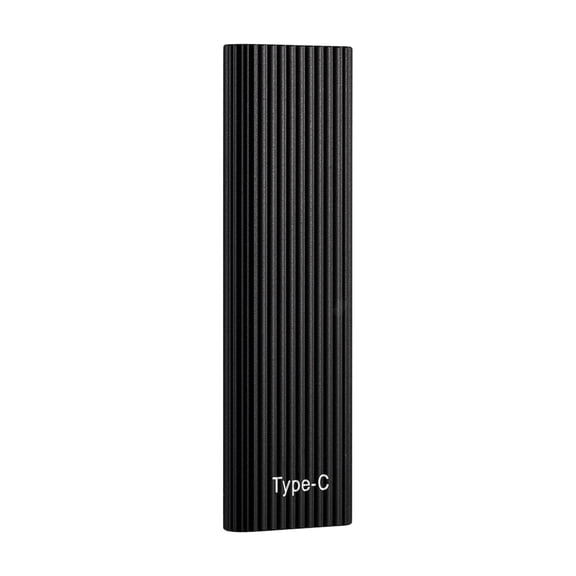Tinycarry Large Capacity Type C Portable External Hard Drive Shockproof Compact Data Storage for Phone Laptop Game and Media File Backup Black