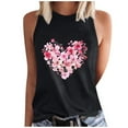 thumbnail image 2 of PNTUTB Women's Summer Sleeveless Regular Round Neck Printed Sleeveless Basic Tees Comfortable Blouses, 2 of 5