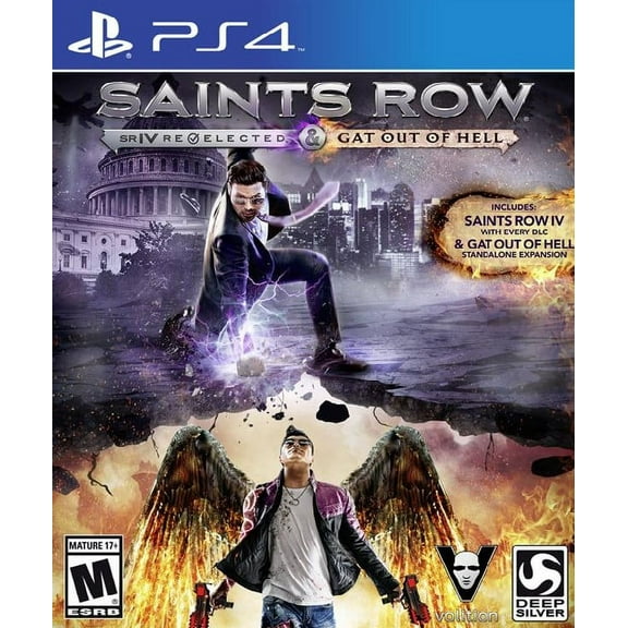 Restored Saints Row IV: Re-Elected & Gat Out of Hell (Sony PlayStation 4, 2015) Fighting Game (Refurbished)