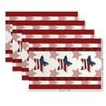thumbnail image 3 of 4 de julio Manteles individuales resistentes al calor, protectores de mesa de rayas patrióticas estrelladas, cargadores de tela lavables para comedor y mesa de centro, 3 of 5