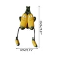 thumbnail image 3 of Cute Resin Fruit Figurines with Dangling Legs – Whimsical Apple, Banana & Strawberry Shelf Sitters for Home Office Desk Decor & Funny Gift, 3 of 7