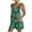 Green-A, variant on Penkiiy Summer Romper For Women Short Bib Overalls Casual Loose Sleeveless Jumpsuits Wide Leg Fashion Playsuit With Pockets 2XL Blue