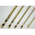 thumbnail image 3 of 10K Yellow Gold Hollow Cuban Chain Necklace Bracelet, 3 of 5