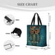 thumbnail image 3 of Fotbe Owl In Blue Bolsa Tote con Estampado para Mujer, Bolsos con Cremallera, Bolsa de Hombro Casual de Gran Capacidad con Bolsillos Internos, 3 of 7