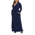 PCEAIIH Women’s Plus Size Maxi Dresses Fall Casual Long Sleeve Fashion