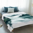 thumbnail image 4 of Ink Green Lake Forest Blanket Soft Cozy Warm Throw Blanket for Couch, Plush Fuzzy Flannel Fleece Blankets for Sofa, Modern Art Abstract Landscape Bed Blankets Lightweight Gifts for Women, 50"x60", 4 of 9