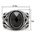 thumbnail image 2 of Luxe Jewelry Designs Men's Stainless Steel Ring with Black Diamond Cubic Zirconia - Size 9, 2 of 4