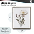 thumbnail image 4 of Stupell Industries Shabby Chic Simple Pressed Flowers Brown Floating Frame Canvas Art, 17 x 21, by Lettered and Lined, 4 of 8
