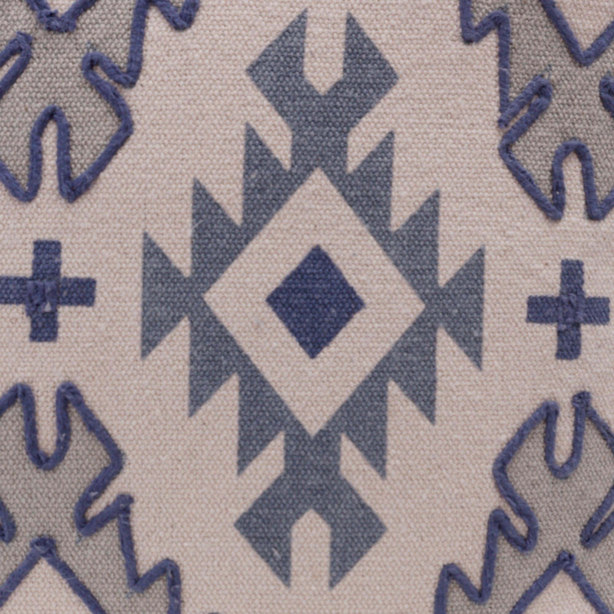 Harlow Hill 20" x 20" Blue/Gray Geometric Cotton Adult Decorative Throw Pillow Cover
