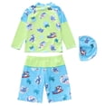 thumbnail image 4 of Gunia Toddler Boy Swimsuit Swimwear Long Sleeve Rash Guard Swim Trunks Upf 50 Sun Boys Bathing Suits For Beach Pool 1-8 Years, 4 of 4