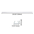 thumbnail image 2 of DELight 3.3" Plastic U Channel System DEL-M031M 5PCS for 11/16"W x 3/8"H RGB Rope Light Models DEL-D50R,DEL-D100R,DEL-D150R, 2 of 10