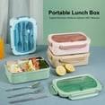 thumbnail image 4 of Labymos Portable Lunch Box 304 Stainless Steel Leakproof Microwave Heating Divided Food Containers with Spoon, 4 of 8