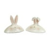 Pack of 6 Terracotta White Bunny Head with PInk Cheeks 6"