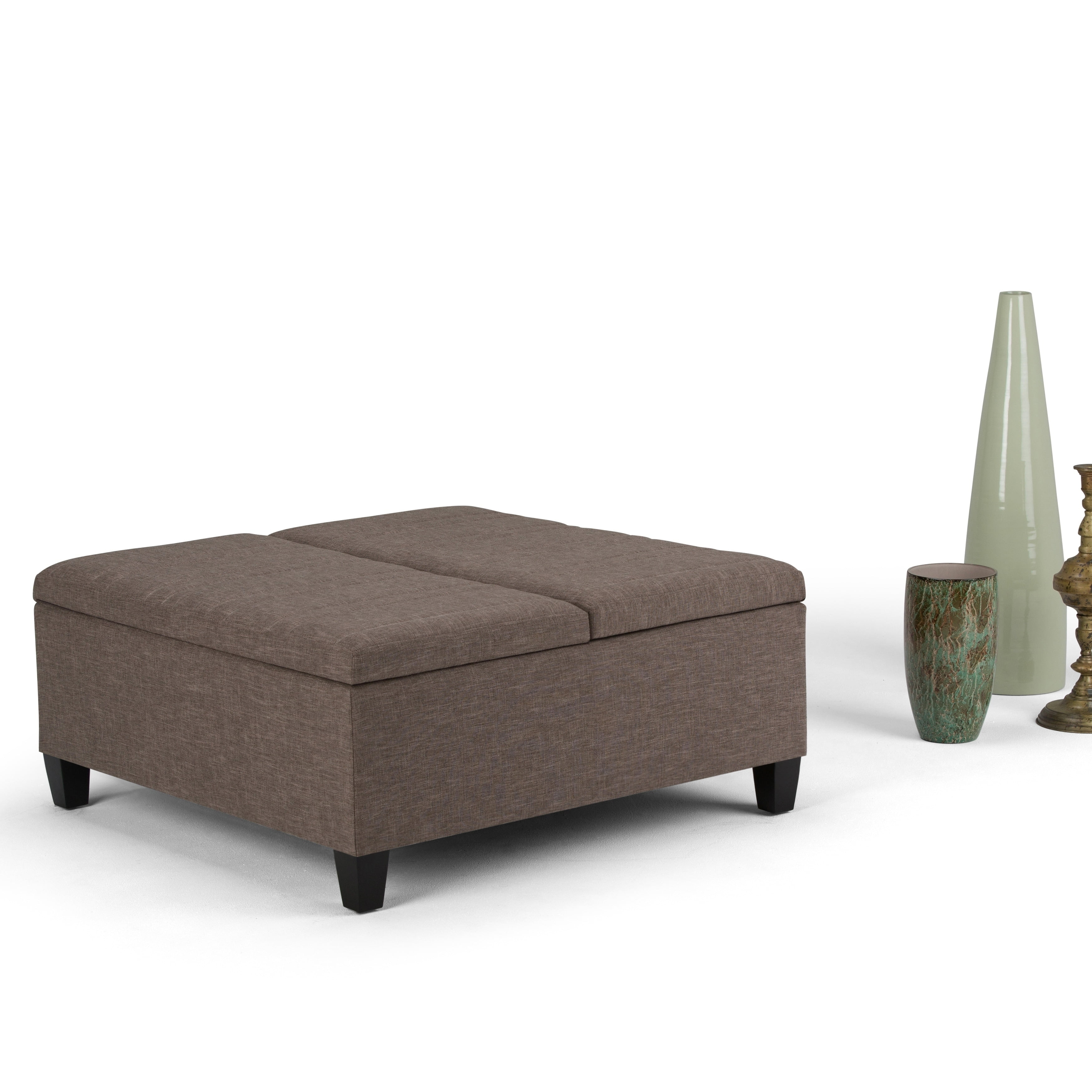 WyndenHall Tyler 36 inch Wide Contemporary Square Storage ...