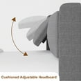 thumbnail image 2 of Zzistar Metal Bed Frame with USB Ports, Adult Platform Bed Frame with Linen Fabric Adjustable Headboard, Queen Size, 2 of 9