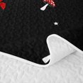 thumbnail image 5 of Homewish Cartoon Plant Mushrooms Twin Quilt Set,Cute Bowtie Twin Coverlet Set,Red Black,Black Reversible,2pcs, 5 of 7