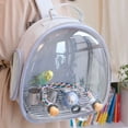thumbnail image 3 of Bird Backpack Bird Carrier Travel Bag for Birds ParrotS Small Pet Acrylic Bubble Portable Bird Cage Outdoor Travel Hiking, 3 of 10