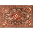 thumbnail image 1 of Ahgly Company Machine Washable Indoor Rectangle Traditional Bronze Brown Area Rugs, 3' x 5', 1 of 7