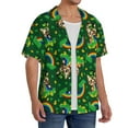 thumbnail image 2 of Haiem Cat St Patrick's day Pattern Men's Casual Shirts Short Sleeve Button Down Shirts Fashion Textured Summer Beach Shirt-Medium, 2 of 5