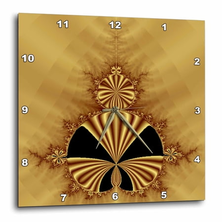 3drose, Fractal Gold Silk, 10x10 Wall Clock