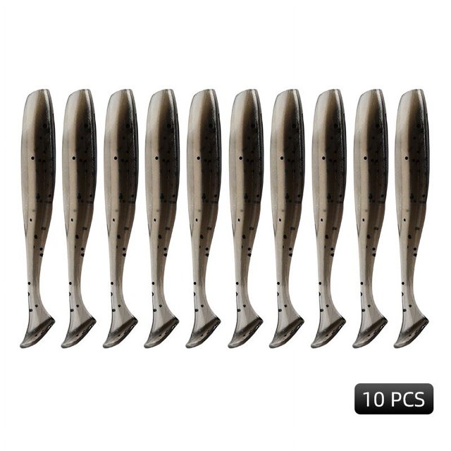 MEREDITH Cebos de pesca de 50mm, 65mm, 75mm, 100mm , señuelos blandos, de silicona artificial, doble color, para pescar carpas señuelos de pesca jigs de pesca de mar señuelos de pesca mar