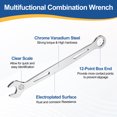 thumbnail image 4 of Uxcell 2Pcs Combination Wrench 10mm Metric Super Thin 12-Point Box and Open End Chrome Vanadium Steel Double Ended Spanner Tool for Automotive Furniture Machinery DIY Repair, Silver, 4 of 7