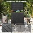 thumbnail image 2 of Resenkos Waterproof Patio Storage Container with Lockable Top, 25 Gallon Wicker Pattern Deck Box for Cushions Tools and Pool Accessories, Black, 2 of 7