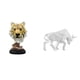 thumbnail image 1 of Escultura de mesa,Escultura de cabeza de tigre Estatua moderna de sobremesa,Figura de cabeza de animal para decoración de escritorio de resina.,Estatua del toro,Estatua de, 1 of 8