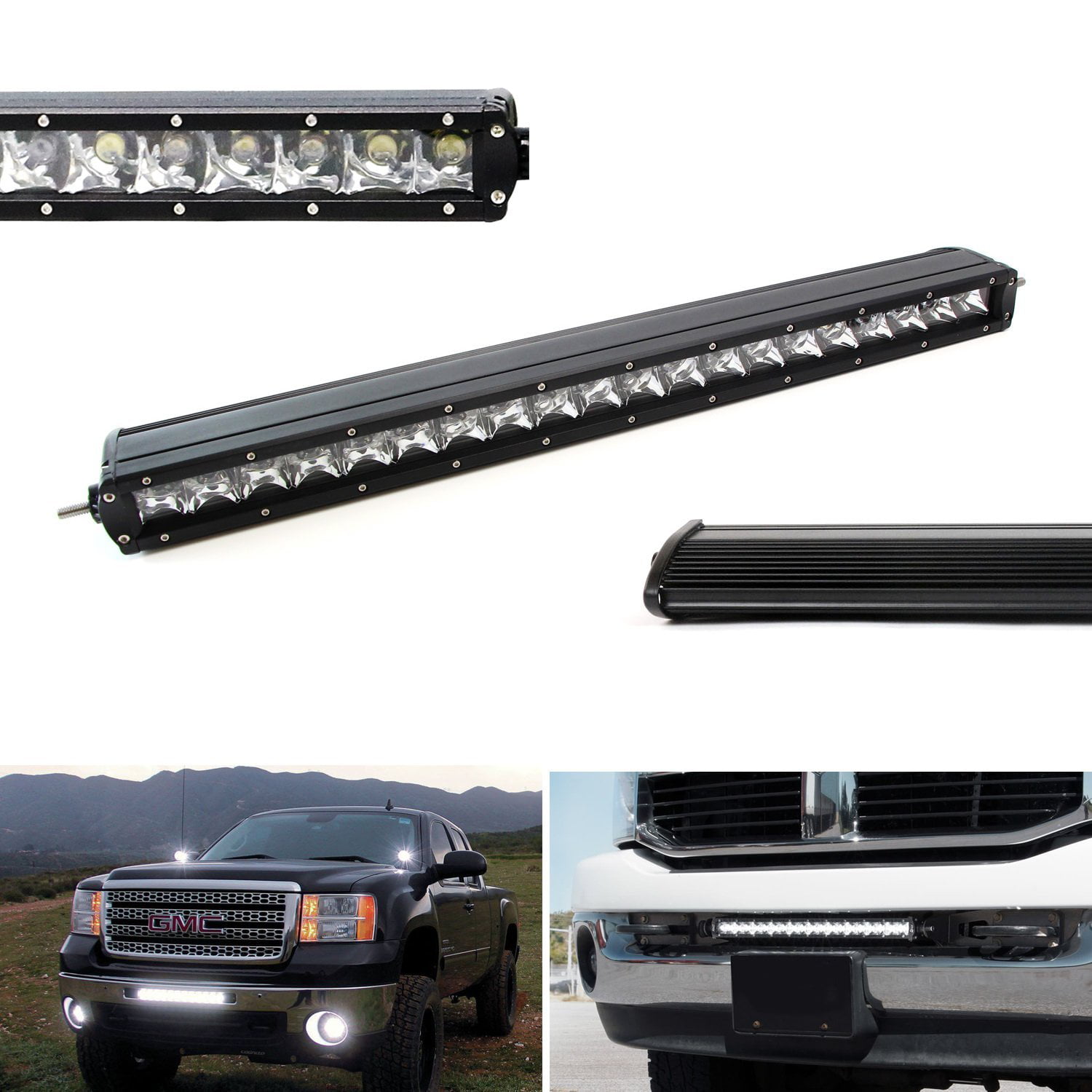 20/10 inch Ultra-Thin LED Light Bar Combo Work Lights ATV SUV Off-road IP67 Ca