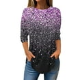 thumbnail image 1 of Birdeem Womens Fashion 3/4 Sleeve Round Neck Loose Tops Blouse, 1 of 10