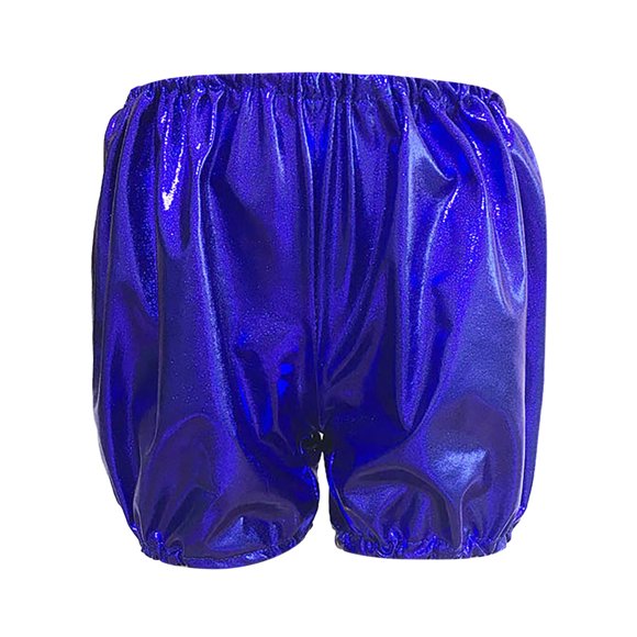 TOOYOU Boys And Girls Metallic Shorts Shiny Dance Hot Pants Sparkly Athletic Shorts 80S Outfits Pants For Kids