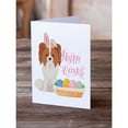 thumbnail image 2 of Red and White Papillon Easter Greeting Cards and Envelopes Pack of 8 7 in x 5 in, 2 of 3