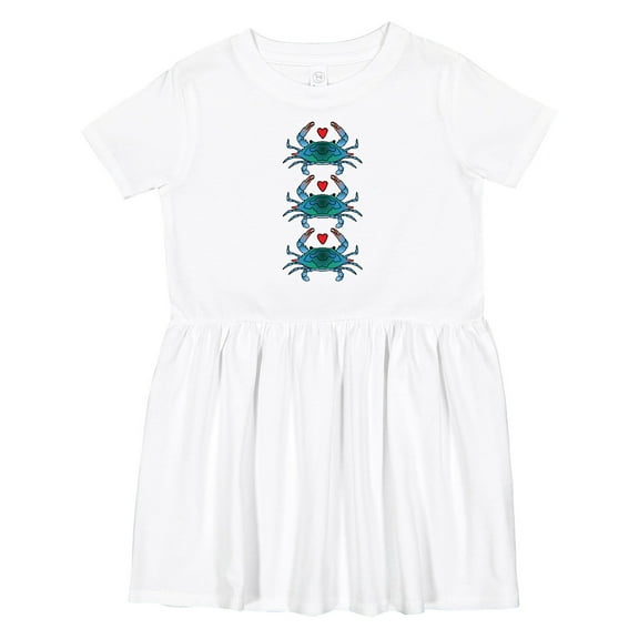 Inktastic Blue Crab Lover Girls Toddler Dress